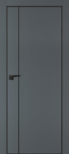 Товар Межкомнатная дверь P-21  черный молдинг PET,  кромка ABS черная c 4-х ст. Графит матовый